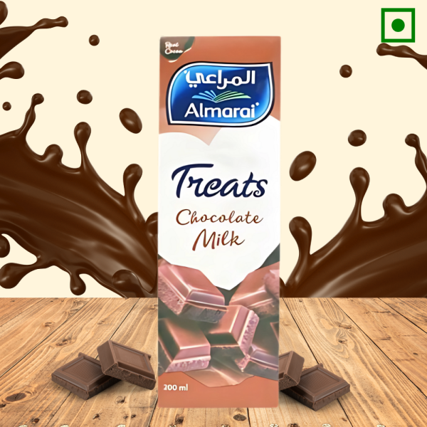 Almarai UHT Chocolate Flavored Milk Treats, 200ml