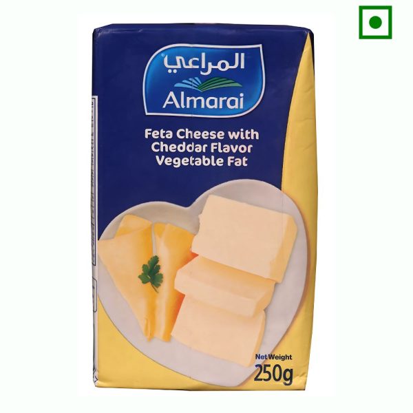 Almarai Feta Cheese With Cheddar Flavor Vegetable Fat, 250g - Pack of 27